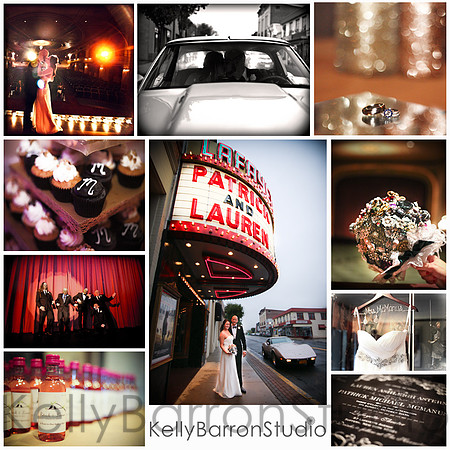 hollywood glam theater wedding